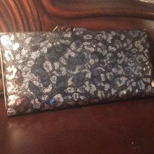 Lodis clutch silver/grey metallic brand new